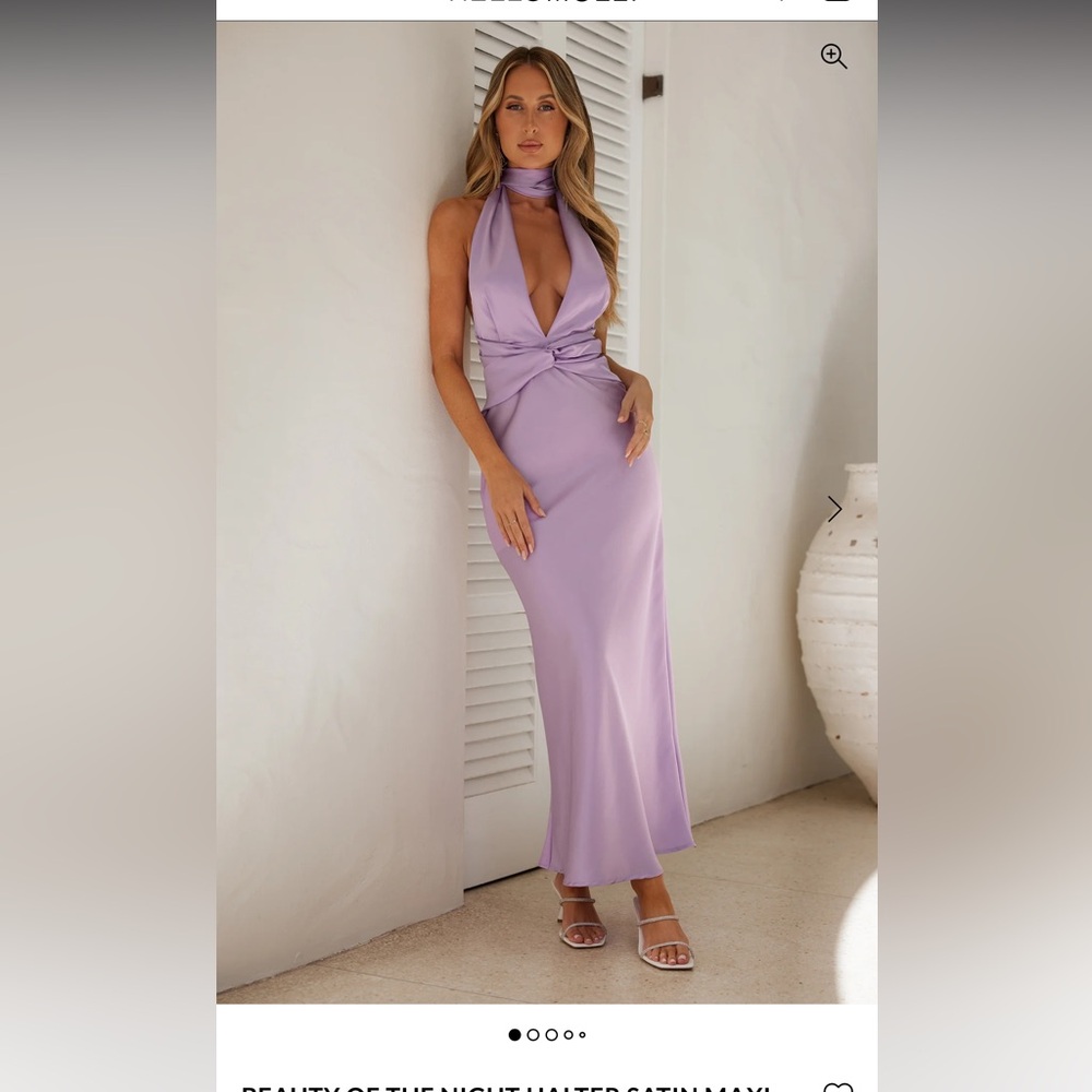 Hello Molly Satin Purple Maxi